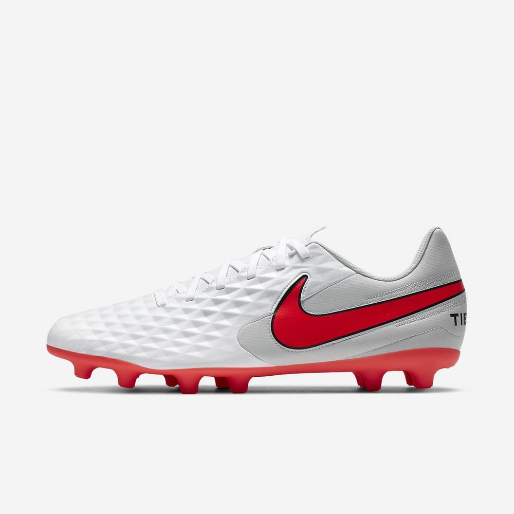 Crampon De Foot Nike Tiempo Legend 8 Club MG Blanche 4925-638 White/Photon Dust/Flash Crimson Femme | WSP-52641820